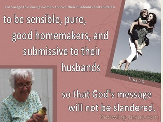 Titus 2:5 Be Sensible Pure Good Homemakers  And Submissive To Husbands (brown)